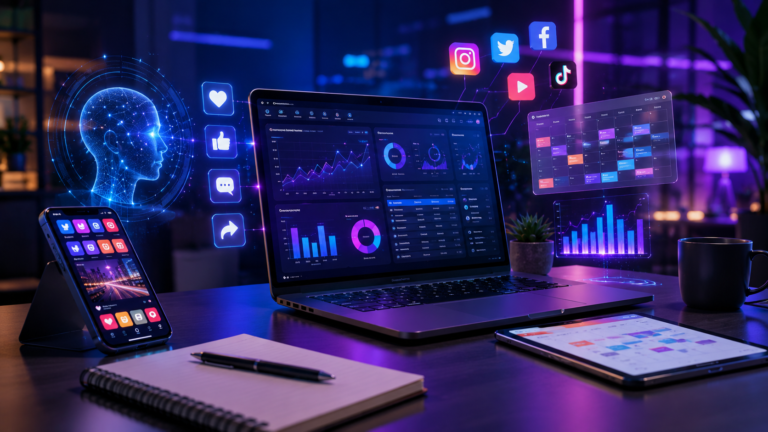 AI for Social Media Marketing in 2026 with social media automation and analytics